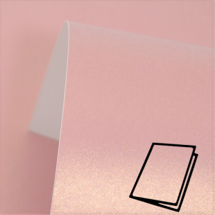 Petal Pink Pure Pearl Card Blanks Double Sided 300gsm