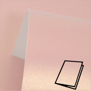 Rose Gold Pure Pearl Card Blanks Double Sided 300gsm