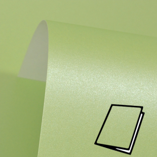 Spring Green Pure Pearl Card Blanks One Sided 300gsm