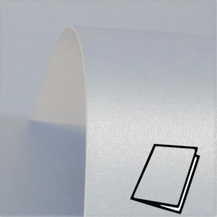 Powder Blue Pure Pearl Card Blanks One Sided 300gsm