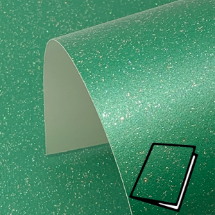 Xmas Green Pure Sparkle Card Blanks One Sided 300gsm