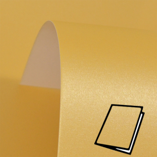 Mustard Gold Pure Pearl Card Blanks One Sided 300gsm