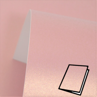 Rose Gold Pure Pearl Card Blanks One Sided 300gsm