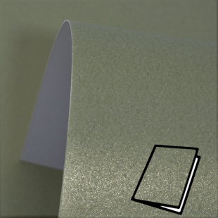 Olive Green Pure Pearl Card Blanks One Sided 300gsm