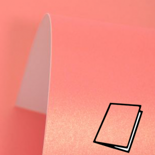 Flamingo Pink Pure Pearl Card Blanks One Sided 300gsm