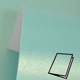 Turquoise Pure Pearl Card Blanks One Sided 300gsm