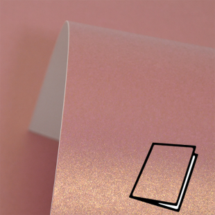 Mauve Gold Pure Pearl Card Blanks One Sided 300gsm
