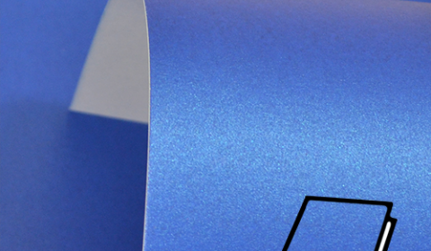 Yale Blue Pure Pearl Card Blanks One Sided 300gsm