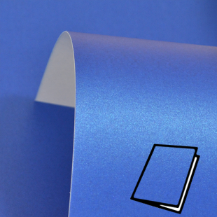 Yale Blue Pure Pearl Card Blanks One Sided 300gsm