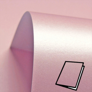 Powder Pink Pure Pearl Card Blanks One Sided 300gsm