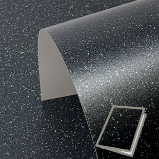 Charcoal Black Pure Sparkle Card Blanks One Sided 300gsm