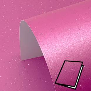 Fuchsia Pink Pure Sparkle Card Blanks One Sided 300gsm