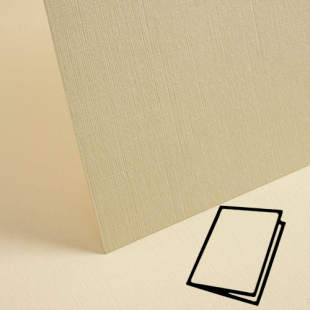 Rich Cream Linen Card Blank Symbol