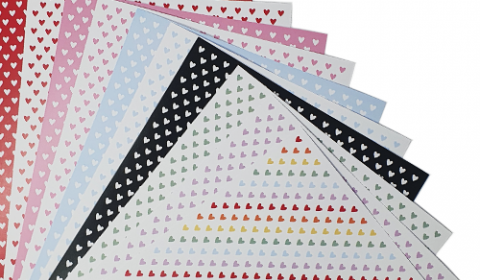 Heart Patterned Card | Assorted Pack of 10