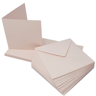 ​Lakes Craft Blush Double Sided 240gsm Card Blank and Envelope Packs