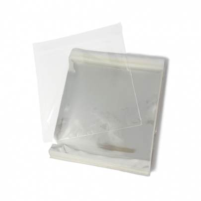 155mm sq cello bag empty