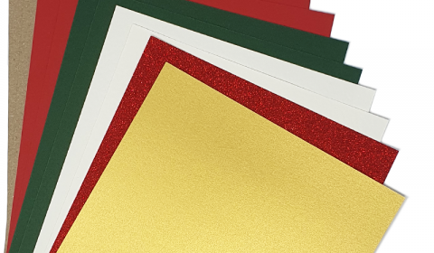Seasonal Pack of Traditional Christmas Cardstock A4 | 10 sheets